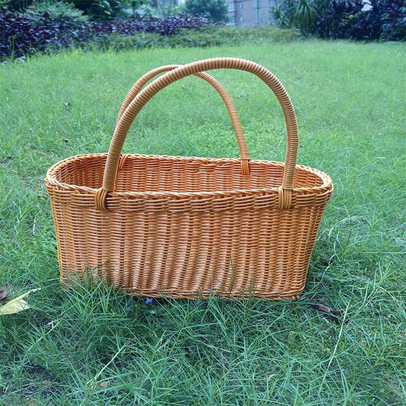 菜篮子包野餐蓝购物篮子户外大号春游手提蓝田园提框市买菜采摘榄,淘宝优惠券,粉丝福利购,淘宝优惠卷