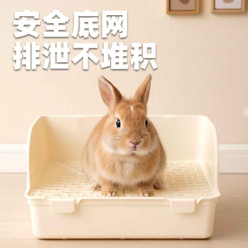 兔兔厕所超大号防侧翻易清理专用卫生间宠物用品豚鼠龙猫防溅厕所,淘宝优惠券,粉丝福利购,淘宝优惠卷