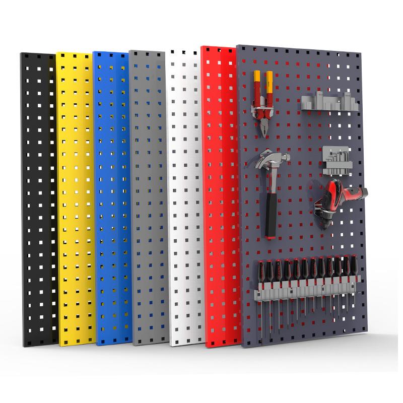 Factory direct sales hardware tools square hole hanging board wall storage hole board thickened display rack auto parts hanging board