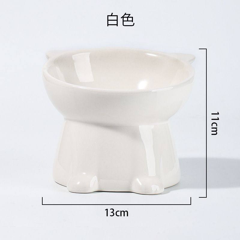 可爱猫碗陶瓷黑色水碗斜口猫咪碗猫食盆宠物碗可爱猫狗碗防黑下巴,淘宝优惠券,粉丝福利购,淘宝优惠卷