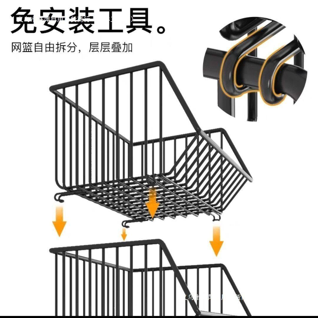 厨房置物架多层落地果蔬菜家用移动小推车玩具篮子收纳架昼萍碳钢,淘宝优惠券,粉丝福利购,淘宝优惠卷