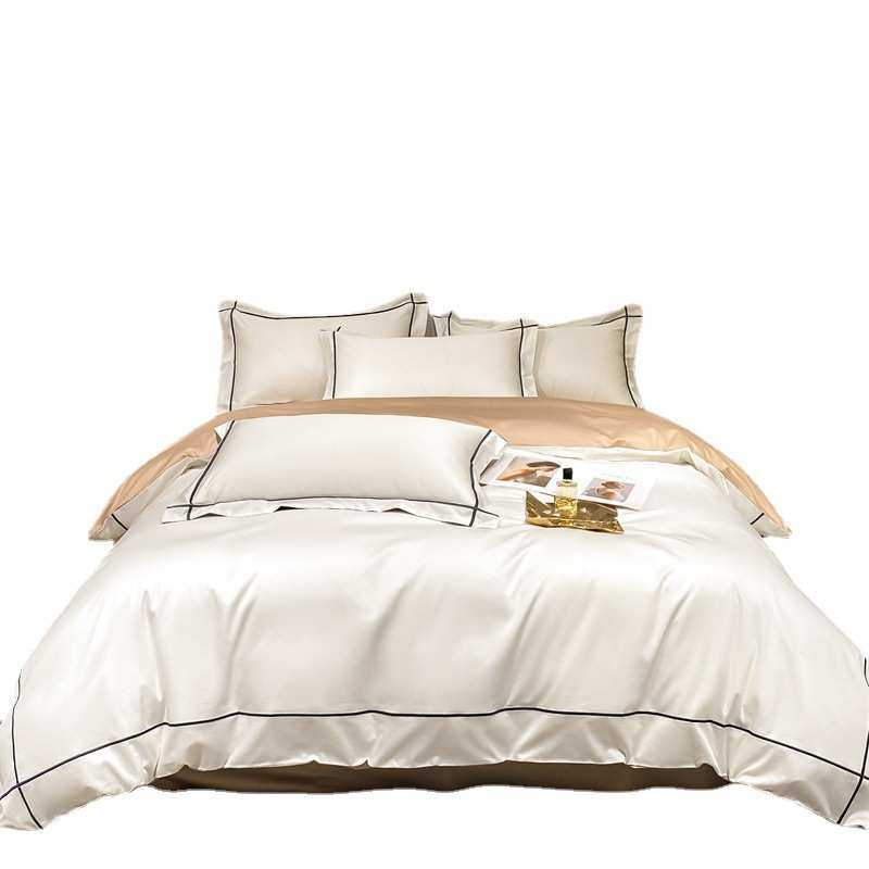 工厂店A类轻奢星级纯棉套件100长绒棉酒店高档贡缎四件套床单床品,淘宝优惠券,粉丝福利购,淘宝优惠卷