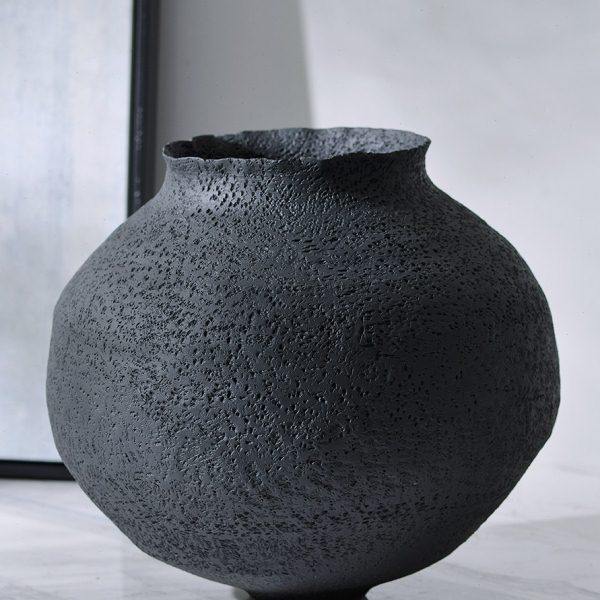 中式复古禅意黑色粗陶陶罐花瓶客厅插花陶瓷摆件酒店样板间装饰品,淘宝优惠券,粉丝福利购,淘宝优惠卷