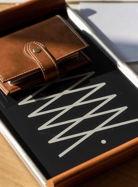 集木室物所实木托盘长方摆件茶盘餐厅咖啡店餐具礼T物耐热玻璃中