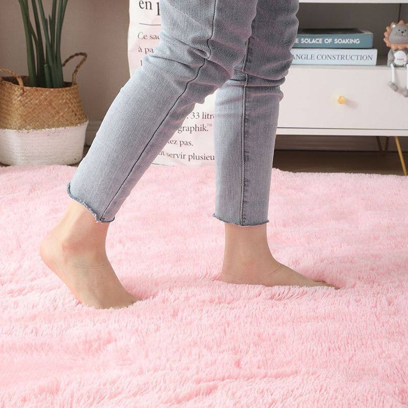 地垫卧室床边地毯粉色少女床边毯长绒毛家用房间客厅全满铺可红色,淘宝优惠券,粉丝福利购,淘宝优惠卷