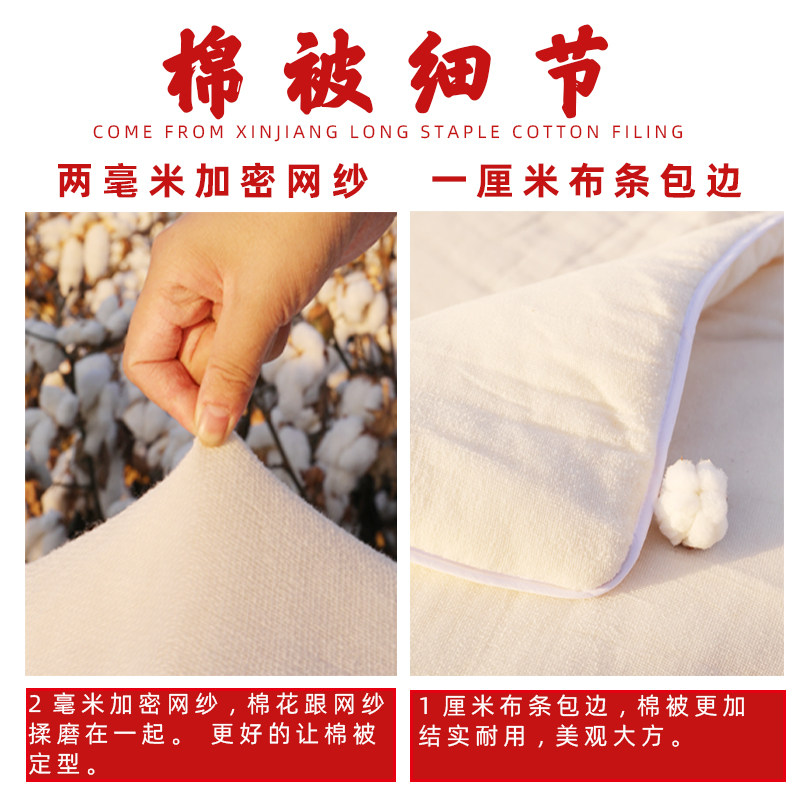 【有网棉被】新疆棉被长绒纯棉花被全棉被芯棉絮床垫被褥子冬被,淘宝优惠券,粉丝福利购,淘宝优惠卷