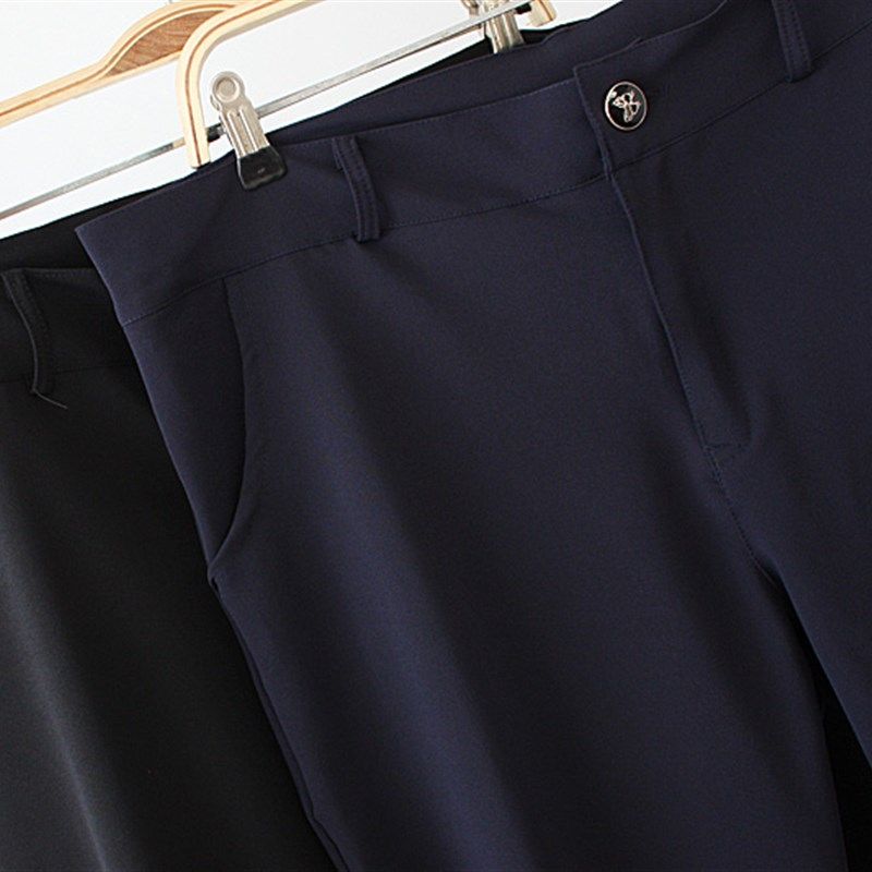 大码女装弹力西装裤300斤胖M秋季简约高腰小直筒商务正装职业西裤,淘宝优惠券,粉丝福利购,淘宝优惠卷