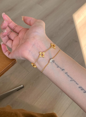 不掉色钛钢马眼钻手链轻奢小众风