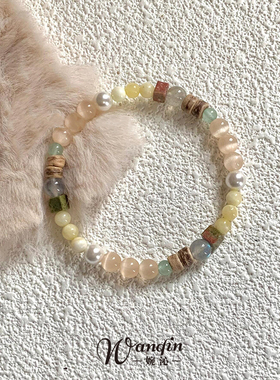 民族风椰壳仿珍珠手链女2025新款