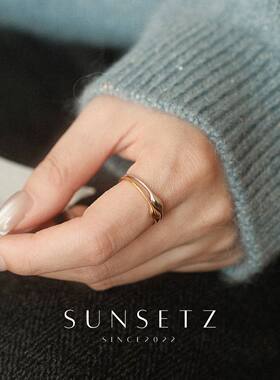 S925纯银极细素圈戒指女小众设计