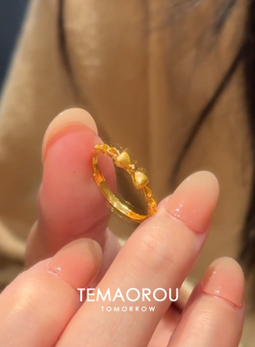 不掉色甜美蝴蝶结戒指钕2025新款