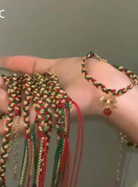 S925纯银蝴蝶结编绳手链2025新款