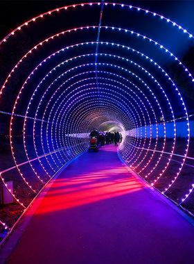 网红led时光隧道灯景区公园广场走廊户外防水景观几何造型拱门灯