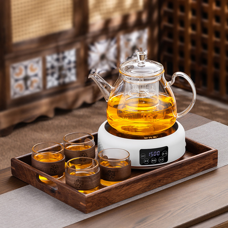 Full glass steam cooking teapot household heat-resistant health pot new teapot electric pot electric pot stove complete set tea set