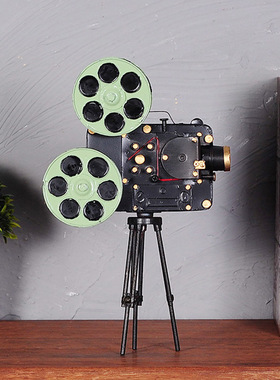 复古老式电影放映机摆件怀旧古董老物件上海民国模型道具软装饰品