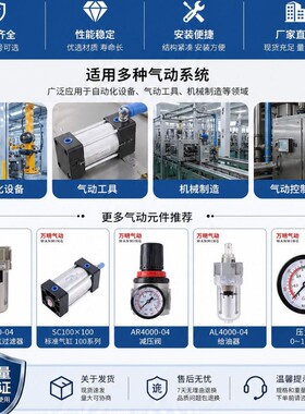 SFC400气源处理器二联件气动元件油水分离器气源处理件