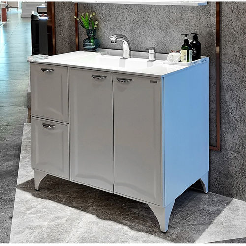 TOTO浴室柜LDMA090B5G洗漱化妆台组合卫生间家用落地式（06） - 图1