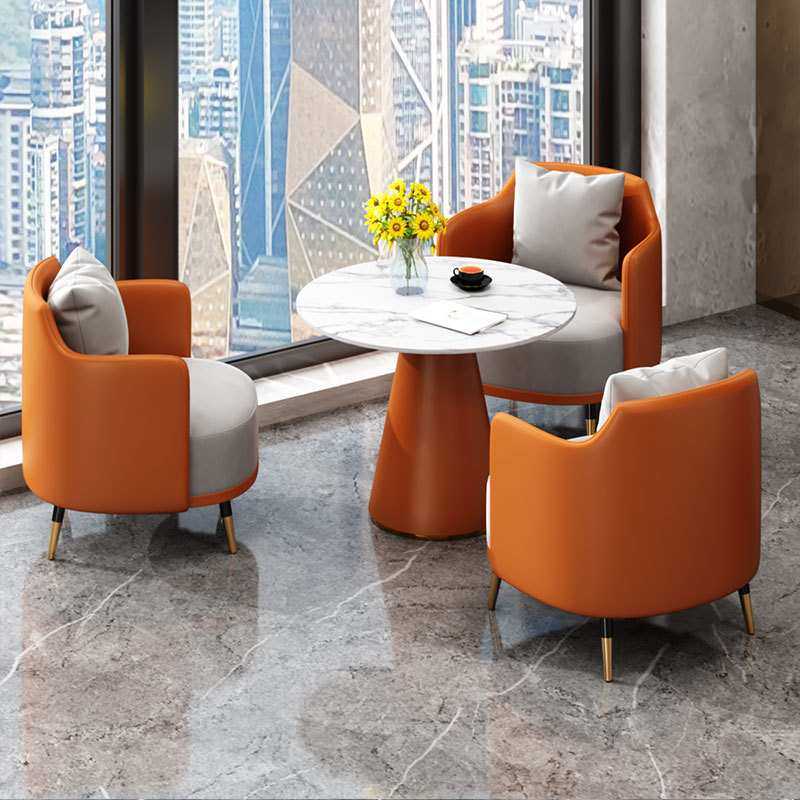轻奢洽谈桌椅组合办公会客圆桌沙发椅设计款家具酒店休息区桌椅,淘宝优惠券,粉丝福利购,淘宝优惠卷