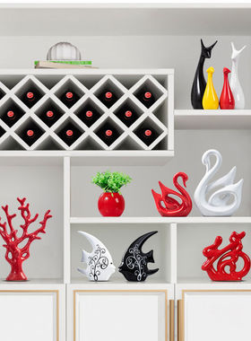 现代家居酒柜电视柜摆件装饰品客厅工艺品创意摆设结婚礼物鸿福