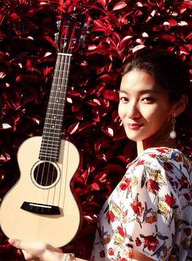 Kaka28D英格曼云杉单板尤克里里初学者23寸ukulele成人女男小吉他