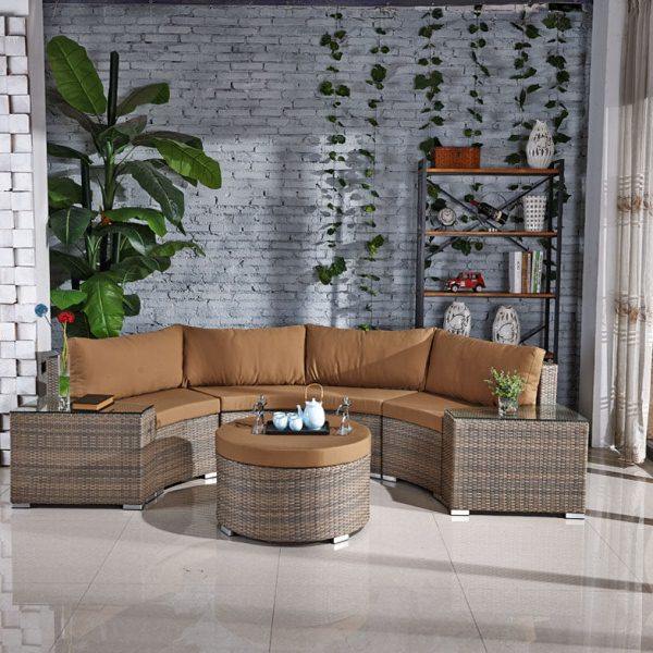 藤沙发户外家具藤沙发客厅组合阳台弧形沙发创意半圆藤编圆形沙发,淘宝优惠券,粉丝福利购,淘宝优惠卷