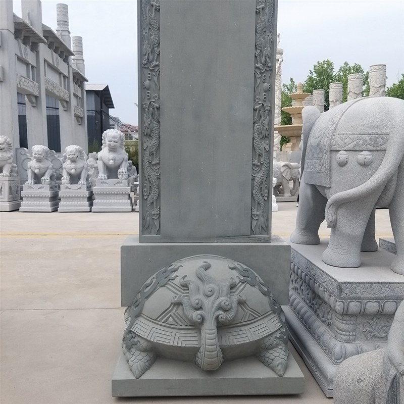 石雕墓碑定制 农村土葬花岗岩大理B石家族墓碑双人经济型 土葬墓 - 图0