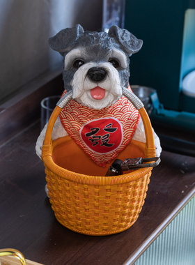 玄关入户放钥匙创意可爱狗狗家居收纳摆件桌面装饰物新居乔迁礼品