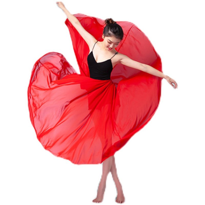 儿童新疆舞蹈大摆裙少数民族练功裙半身裙维吾族舞蹈演出服装女 - 图3