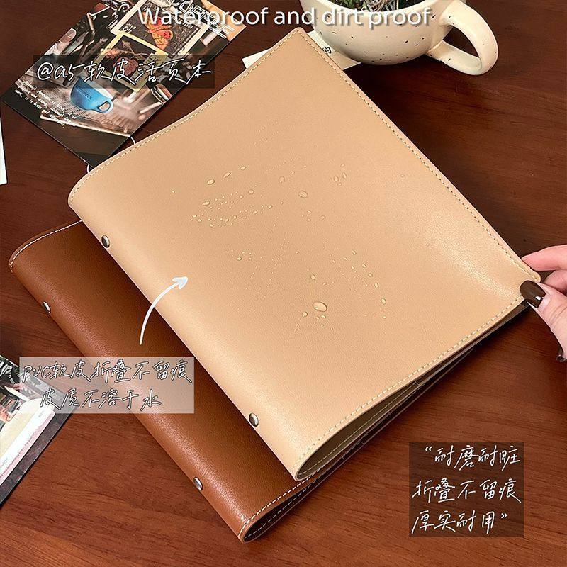 复古B5简约活页本纯色高颜值可拆卸加厚a5高级横线空白记事本,淘宝优惠券,粉丝福利购,淘宝优惠卷