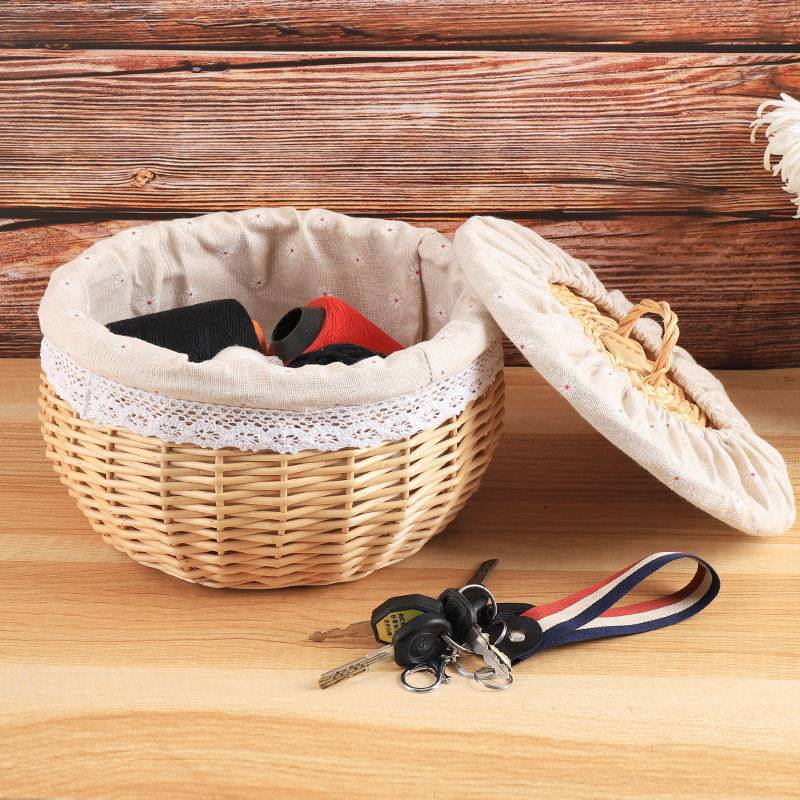 装馒头的容器精致馒头筐网红装包子馒头的筐藤编馍筐带盖筐鸡蛋篮,淘宝优惠券,粉丝福利购,淘宝优惠卷