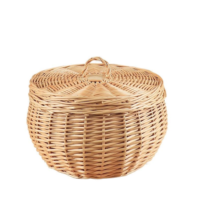 装馒头的容器精致馒头筐网红装包子馒头的筐藤编馍筐带盖筐鸡蛋篮,淘宝优惠券,粉丝福利购,淘宝优惠卷