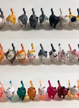 傲娇起司猫咪电视柜电脑背景墙家居装饰品摆件客厅桌面入户玄关