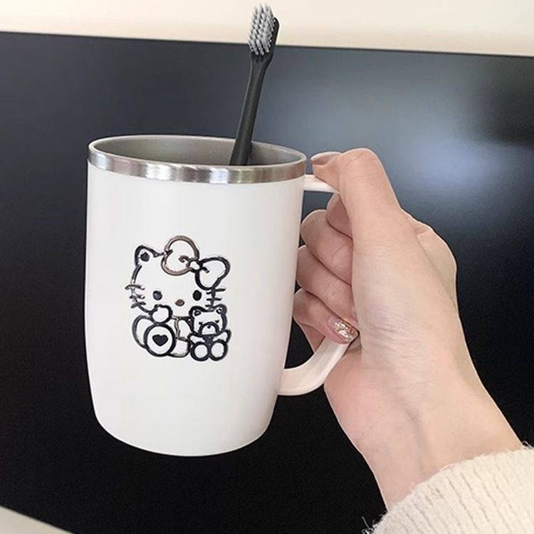 304不锈钢洗漱口杯防霉刷牙水杯子带手柄一家三口简约可爱情侣杯,淘宝优惠券,粉丝福利购,淘宝优惠卷