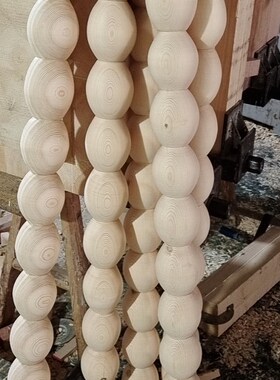 实木散珠圆珠玄关立柱装饰柱隔z断圆珠圆球柱展示圆球珠罗马柱支