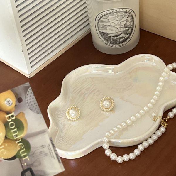 饰品首饰展示盘陶瓷盘摆件云朵装饰香薰蜡烛玄关托盘 钥匙收纳盘,淘宝优惠券,粉丝福利购,淘宝优惠卷