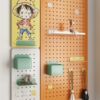 Wall hole plate storage rack without punching metal partition wall hanging board wall bookcase desktop storage display rack