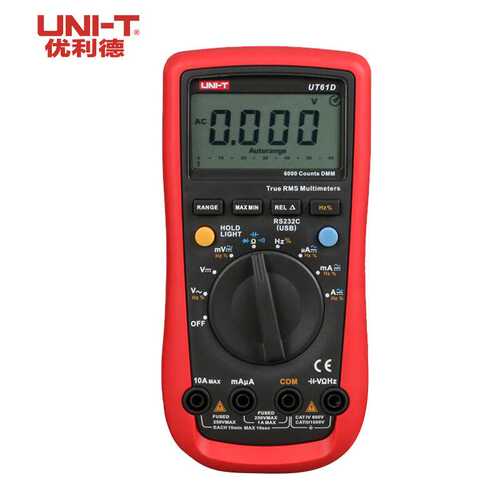 UNI-T UT61D万用表全自动量程大屏幕数字交直流电压手持式万用表 - 图1