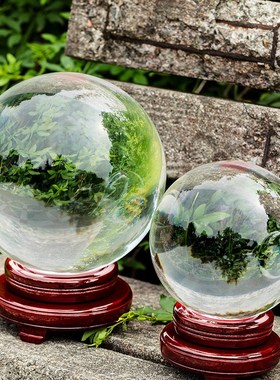 水晶球光球摆件高升乔迁开业礼品送礼家居酒柜玄关客厅装饰装饰品