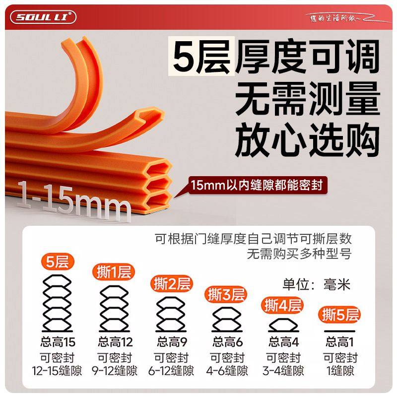 防盗门密封条门缝入户门隔音超静音房门卧室门硅胶条防风门窗静音,淘宝优惠券,粉丝福利购,淘宝优惠卷