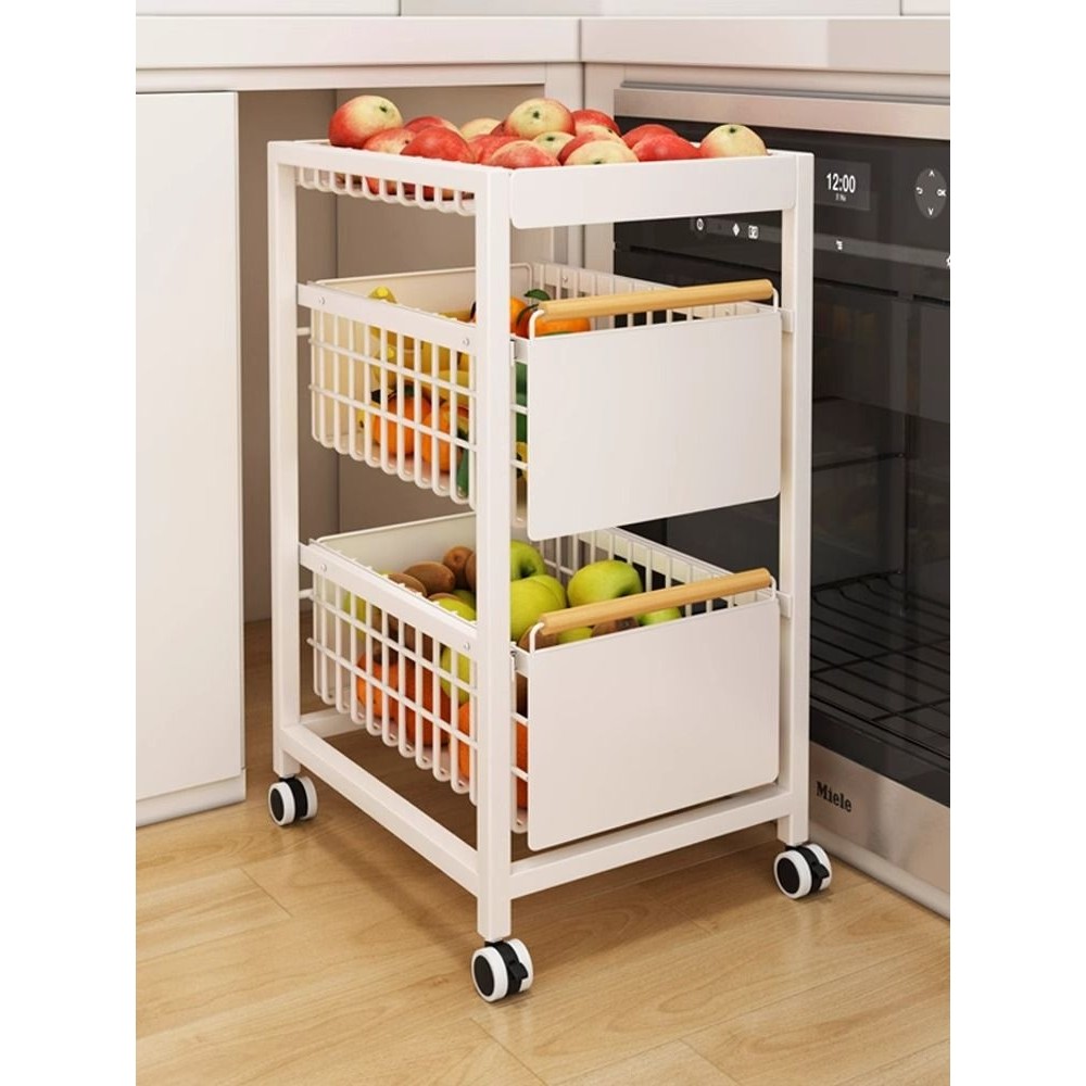 橱柜抽屉抽拉果蔬厨房柜内小推车置物架蔬菜置物架厨房台下小推车,淘宝优惠券,粉丝福利购,淘宝优惠卷