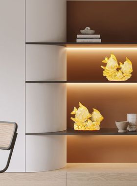 陶瓷金鱼装饰品客厅家居摆件创意电视柜室内酒柜隔断柜摆设礼物