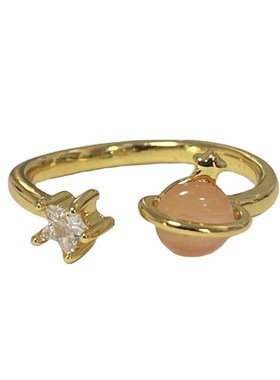 开口戒指女粗胖手大号法式复古几何食指环个性时尚指环设计感小众