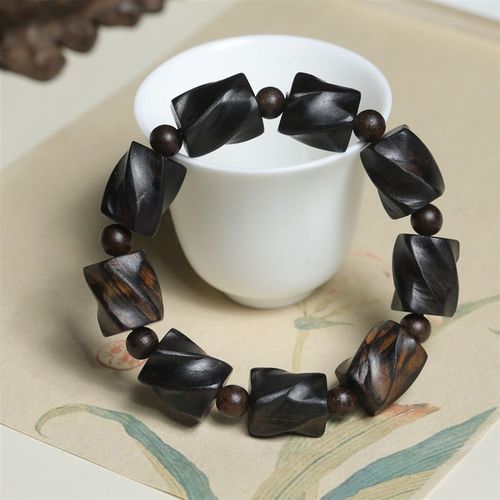 【附带】文莱老料随型沉香手串沉水级黑油手链高级男款男女款 - 图2