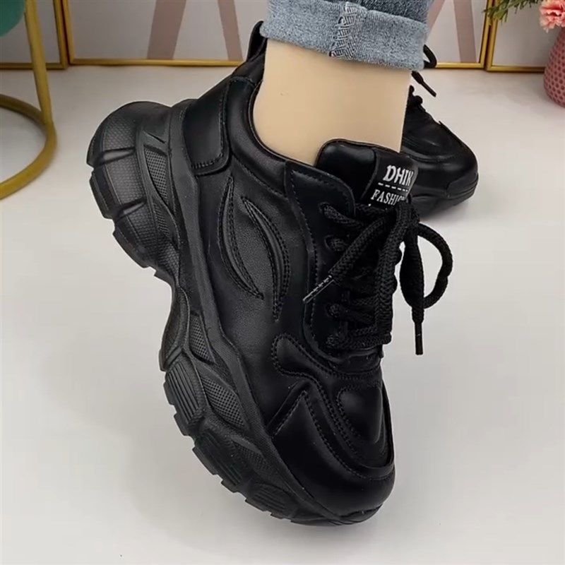 真皮厚底老爹鞋女复古圆头增高皮鞋女深口小个子英伦风软底休闲鞋,淘宝优惠券,粉丝福利购,淘宝优惠卷