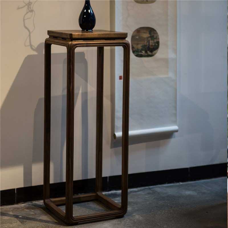 新中式黑胡桃花架实木置物架室内客厅花盆架阳台花几边几,淘宝优惠券,粉丝福利购,淘宝优惠卷