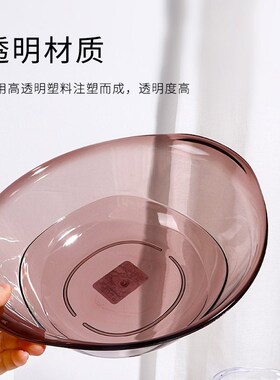 美容院洗脸盆小号透明亚克力盆高档家用塑料洁面工具元宝小盆子