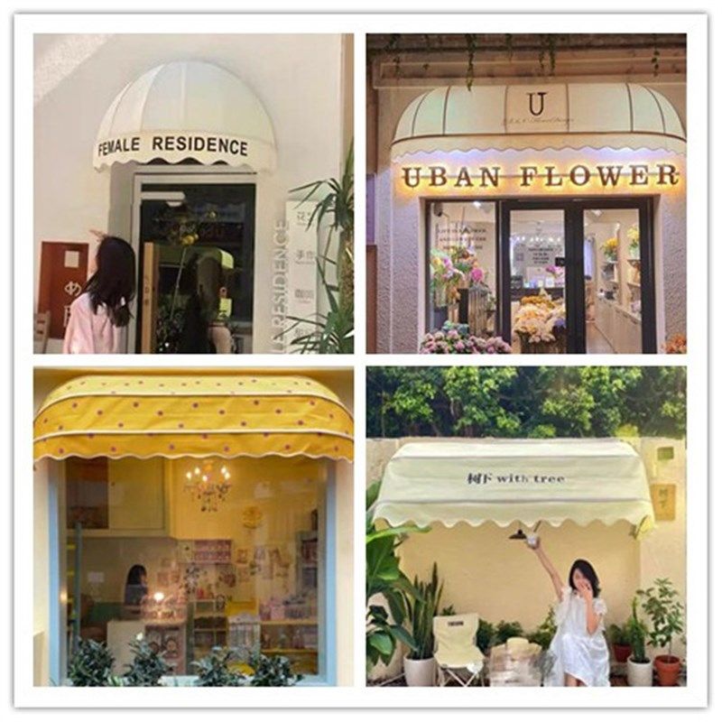 法式弧形雨棚门头装饰固定梯形遮阳棚商铺折叠半圆西瓜篷窗户雨篷,淘宝优惠券,粉丝福利购,淘宝优惠卷