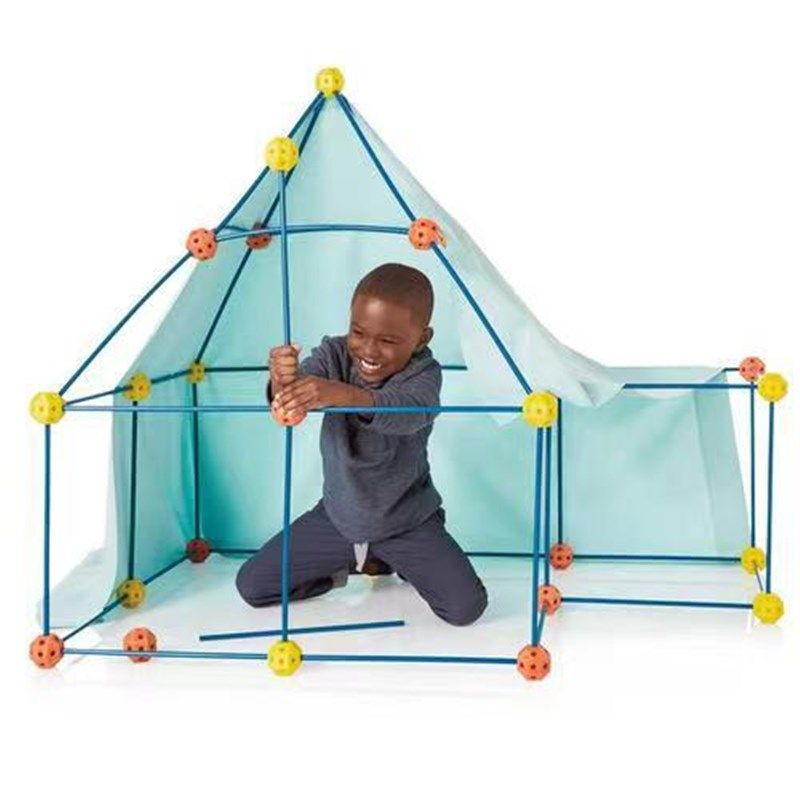 房子形积木幼儿园玩具大型堡垒建筑套件拼插建筑游戏插珠帐篷隧道,淘宝优惠券,粉丝福利购,淘宝优惠卷