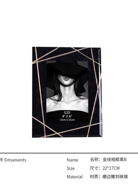 北欧极简手绘陶瓷白边线创意花瓶时尚家居样板房客厅软装餐桌摆设