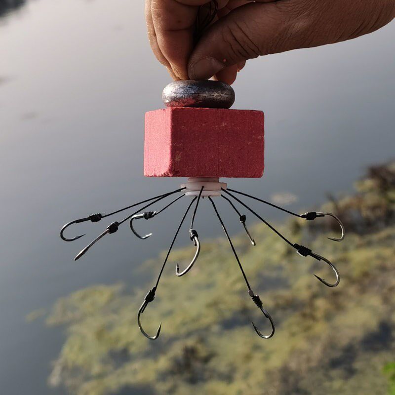 新款翻板钩鲢鳙专用海竿抛竿方块钩丸世鱼钩成品套装爆炸钩,淘宝优惠券,粉丝福利购,淘宝优惠卷